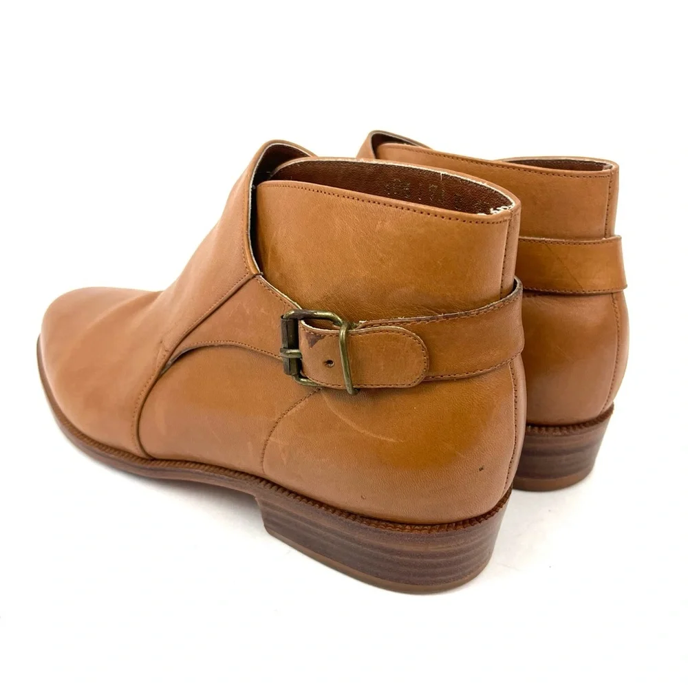 Vintage Levi's Shoes York Brown Leather Ankle Buckle Chelsea Boots